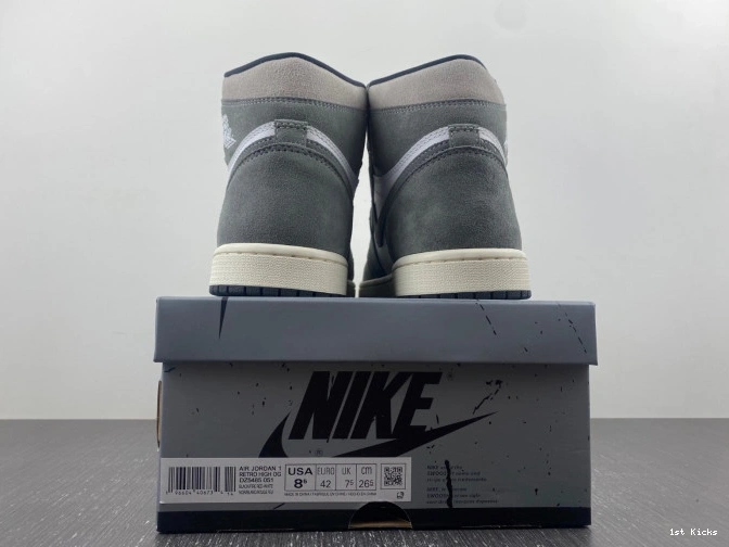 1st Kicks Shoes Black Jordan High 1 DZ5485-051 Retro OG Washed 0729